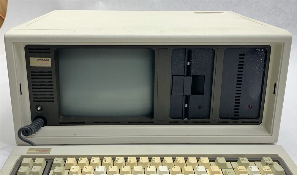Vintage Compaq Plus Portable Briefcase Computer PC PARTS
