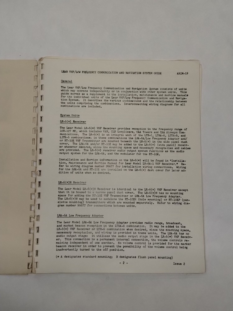 Lear VHF/LF Combinations Installation Manual Original