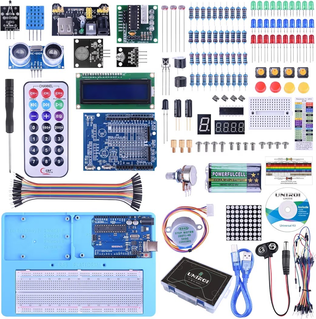 Arduino UNIROI Ultimate Starter Kit for UNO R3 LCD1602 Sensors Complete