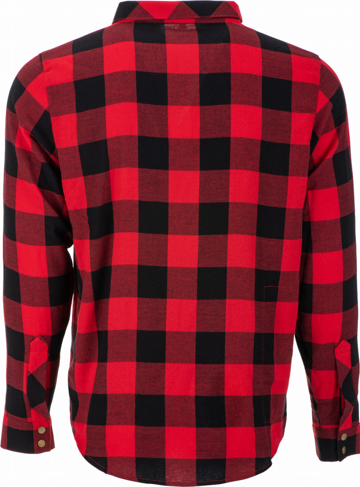FLY TEK FLANNEL RED/BLACK SM