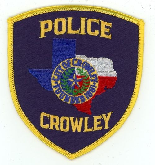 TEXAS TX CROWLEY POLICE NICE SHOULDER PATCH SHERIFF