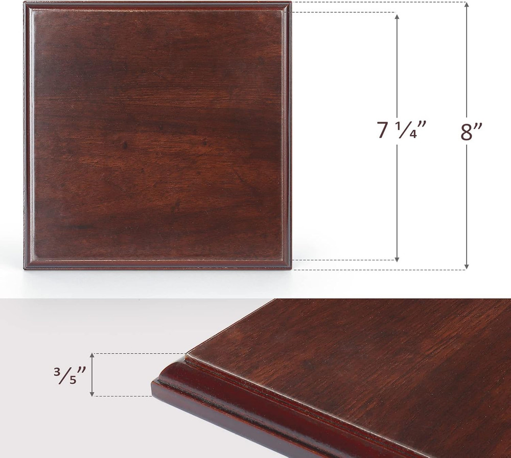 Wood Square Base-Hand Casting Structure Base, DIY Crafts, Keepsake Display, Art