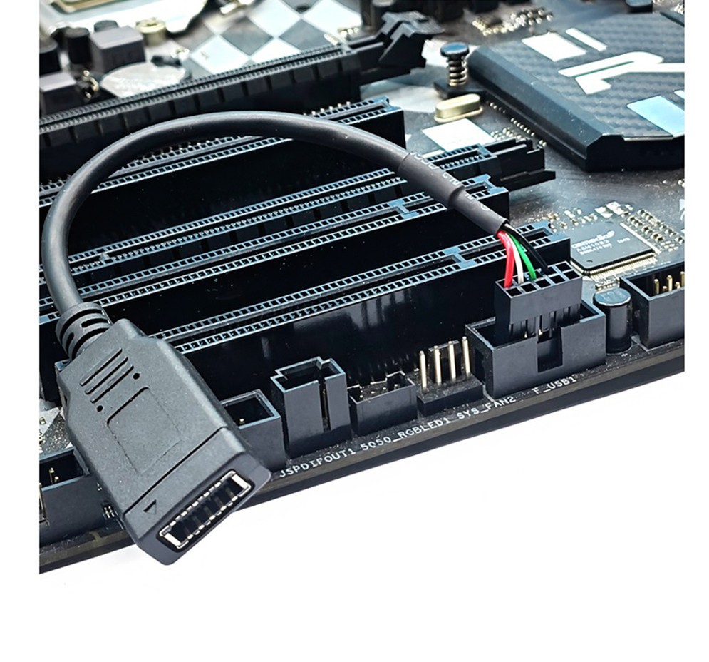 Motherboard USB 2.0 to Type C Front Panel Cable USB-C Front Panel Adapter