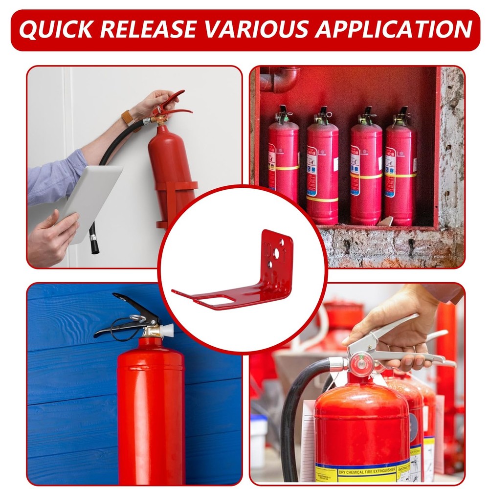 4 Pack Fire Extinguisher Mounts Brackets Holders Wall Hook Hanger 5-10 lb