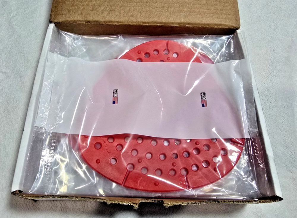 Uline S-8128 Urinal Flat Screen RED 12 Count Box Prevent Clogs Deodorizes Cherry