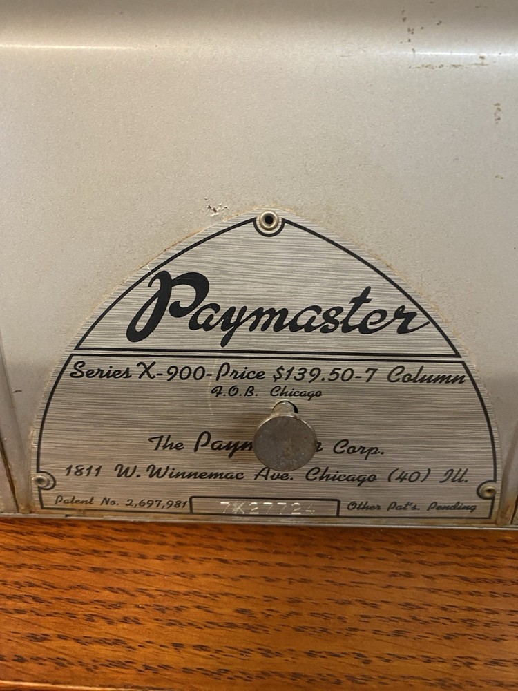 Paymaster X900 Vintage Check Writer