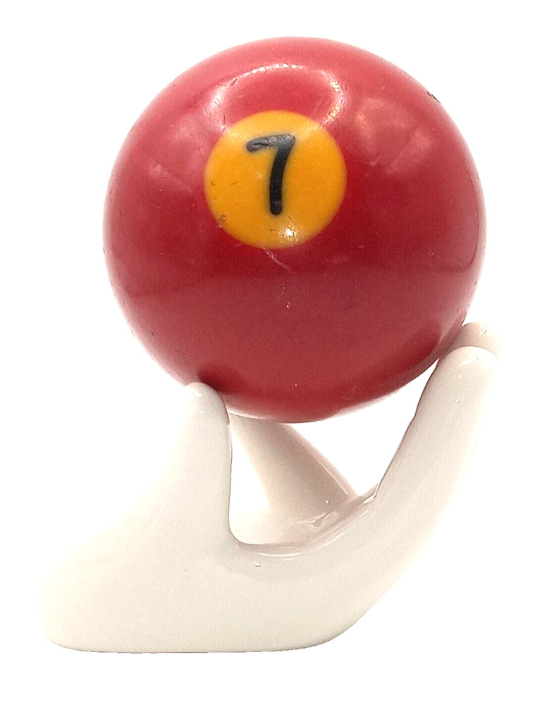 Vintage Number 7 Solid Red Billiards Pool Ball  (31361b)