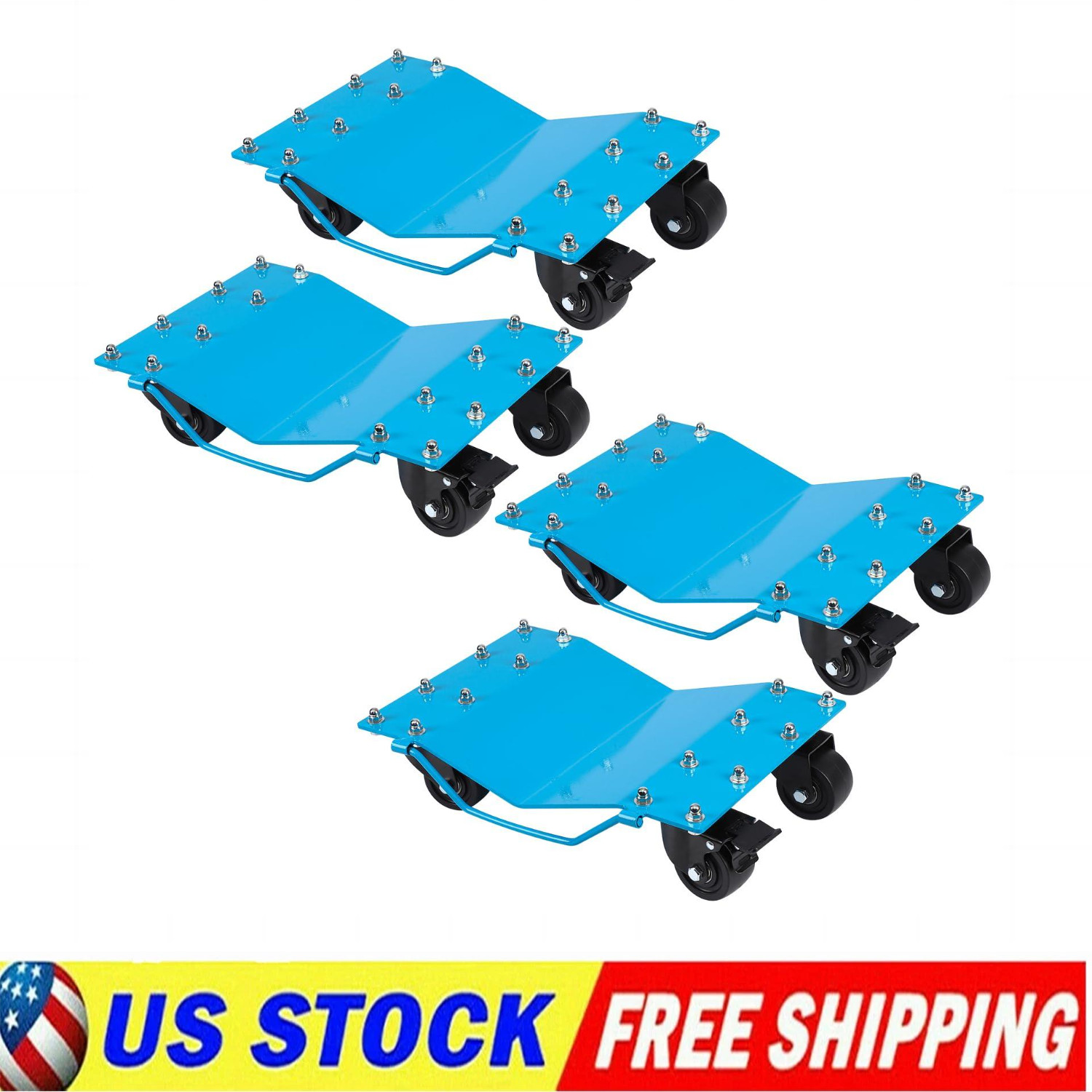 Heavy Duty 2/4 Pack Car Wheel Dolly Set 1500 Lbs Per Dolly Garage Vehicle Mover