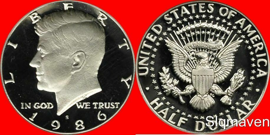 1986 S Clad Kennedy Half Dollar Deep Cameo Gem Proof