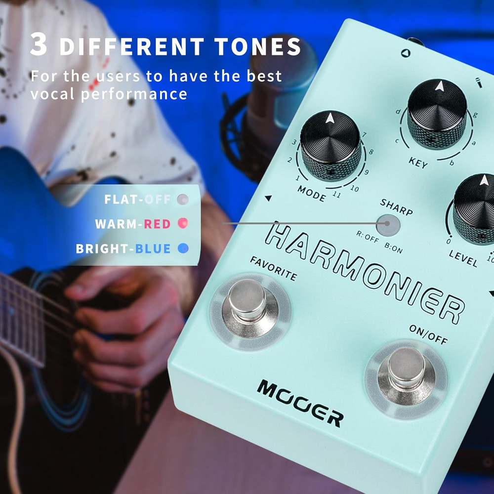 Harmonier Vocal Effects Processor Guitar Voice Pedal Vocal Stompbox Microphone A