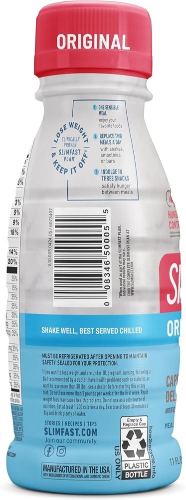 SlimFast Meal Replacement Shake, Original Cappuccino Delight,