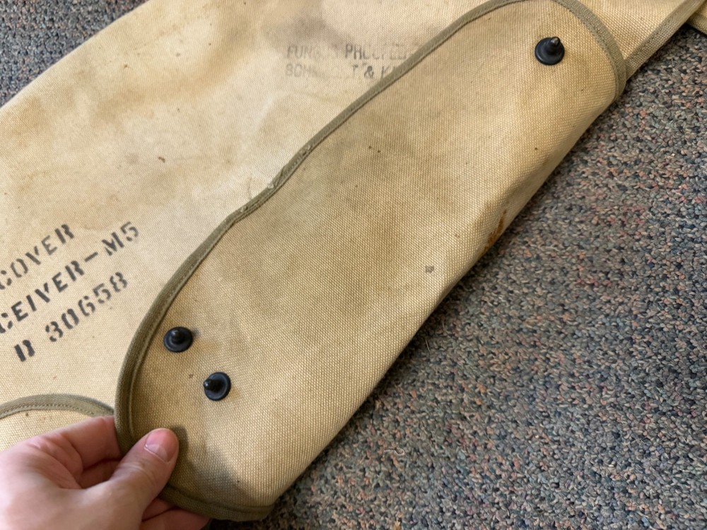 ORIGINAL WWII US ARMY M5 HALFTRACK BROWNING m1919 m1919a4 CANVAS COVER CASE-1945