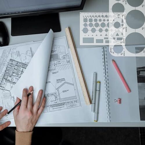 3 Pack Circle Template Round Stencil for Drafting Building Formwork Drawing