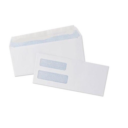 1000 Double Window Security Gummed Check Envelopes - Compatible for QuickBooks