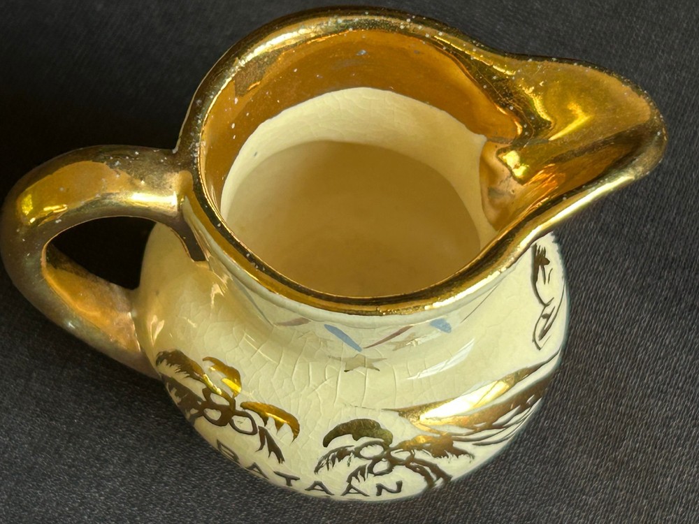 Lusterware WWII General MacArthur Miniature Pitcher
