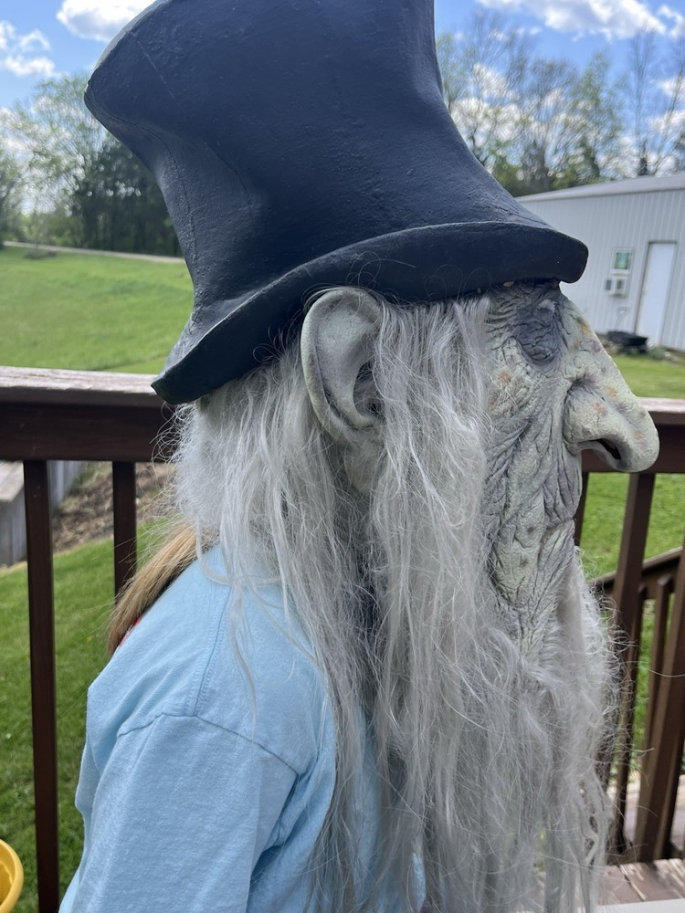 vintage 2003 "Undertaker" old man Halloween mask