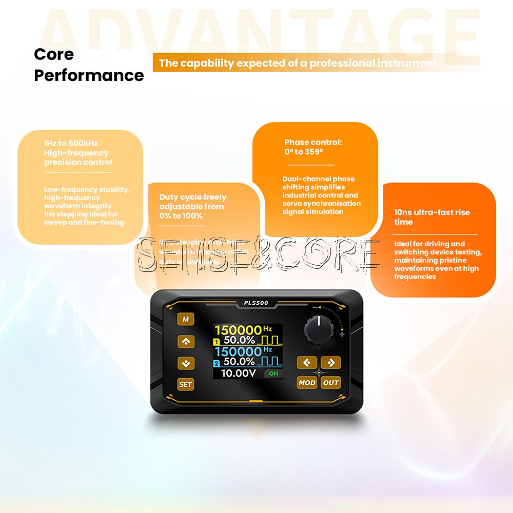 PLS500 Dual-Channel Pulse PWM Signal Generator Adjustable Programmable Dead zone