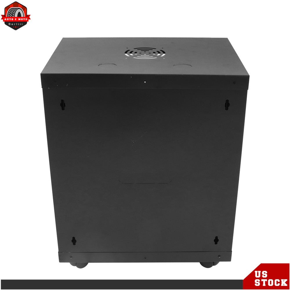 12U Network Server Cabinet Rack Wall Mount 15.5'' Deep Door Lock High Security