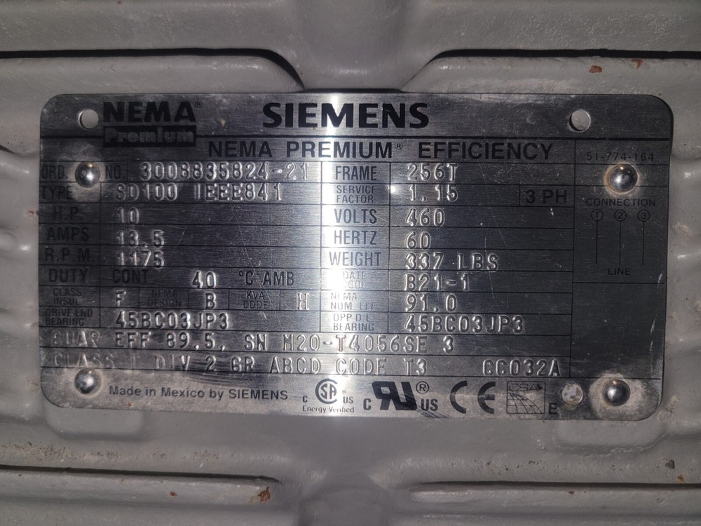 Siemens NEMA Premium Efficiency Motor