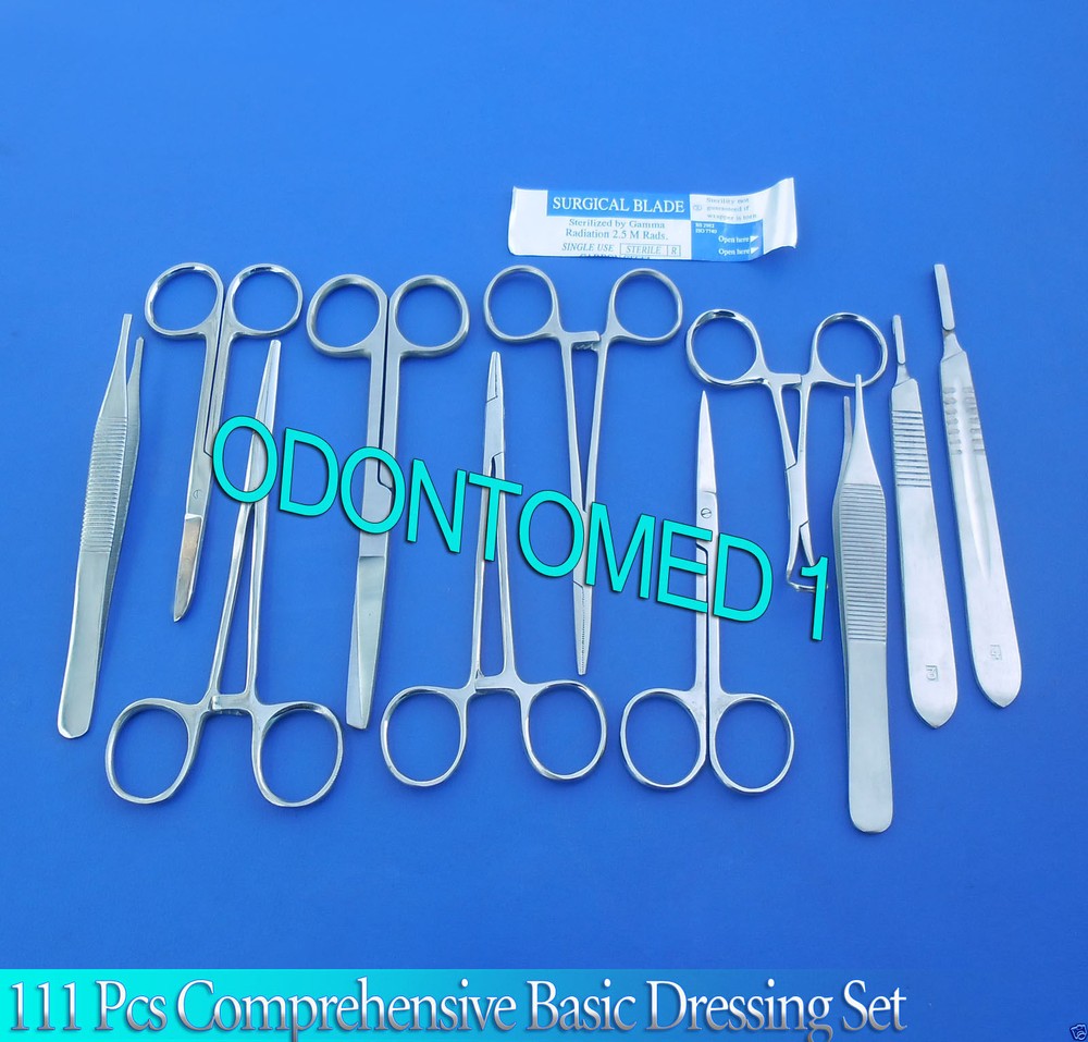 111 PCS ADVANCED COMPREHENSIVE BASIC DRESSING SURGERY KIT SURGICAL INSTRUMENTS