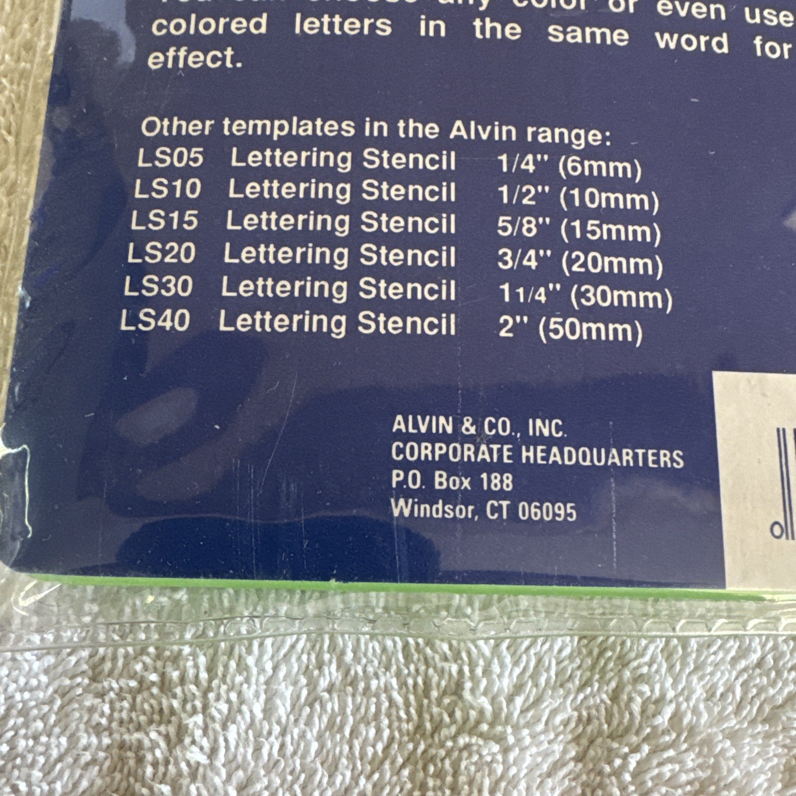 Vintage Alvin Signwriting Kit 4'' Capital Letters, Numbers & Symbols 8 Pieces