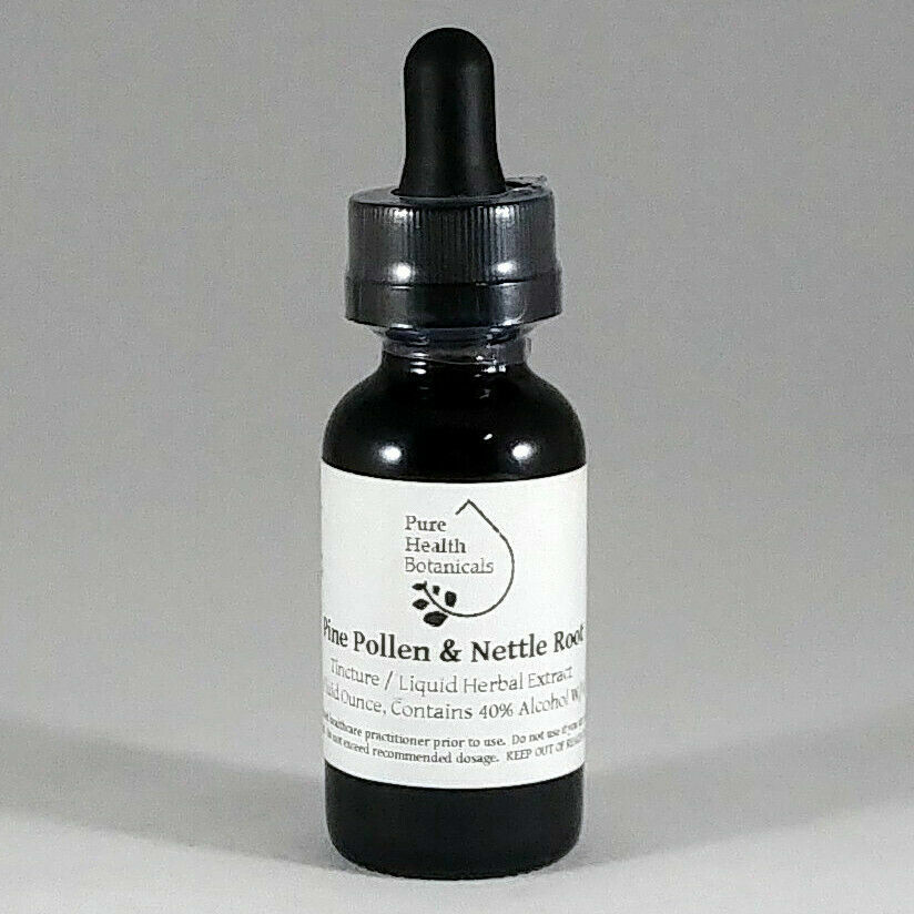 Pine Pollen & Nettle Root Combination Tincture/Extract, Multiple Sizes