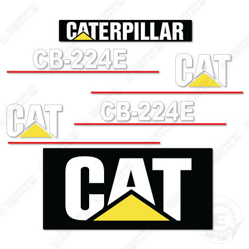 Fits Caterpillar CB224E Decal Kit Vibratory Smooth Drum Roller CB 224 E CB-224-E