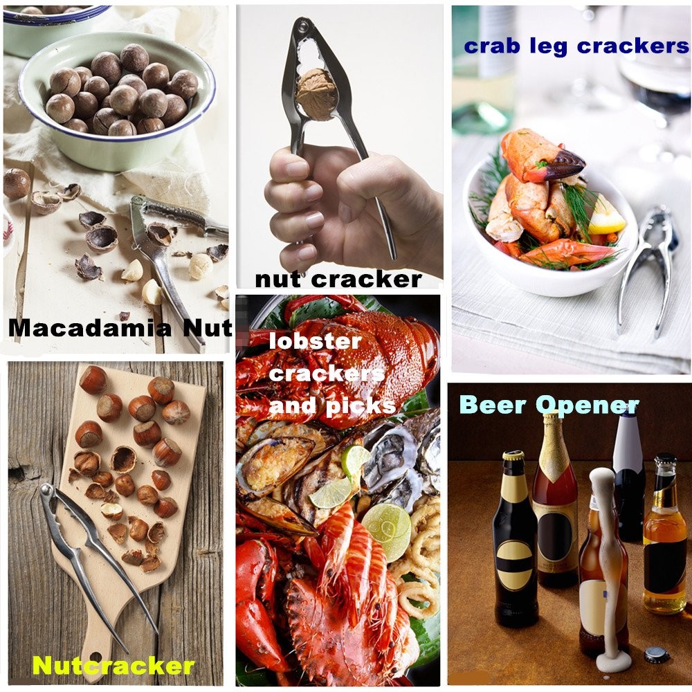 Seafood Crackers Tools Nutcrackers tools, Crab Nut Lobster Silver
