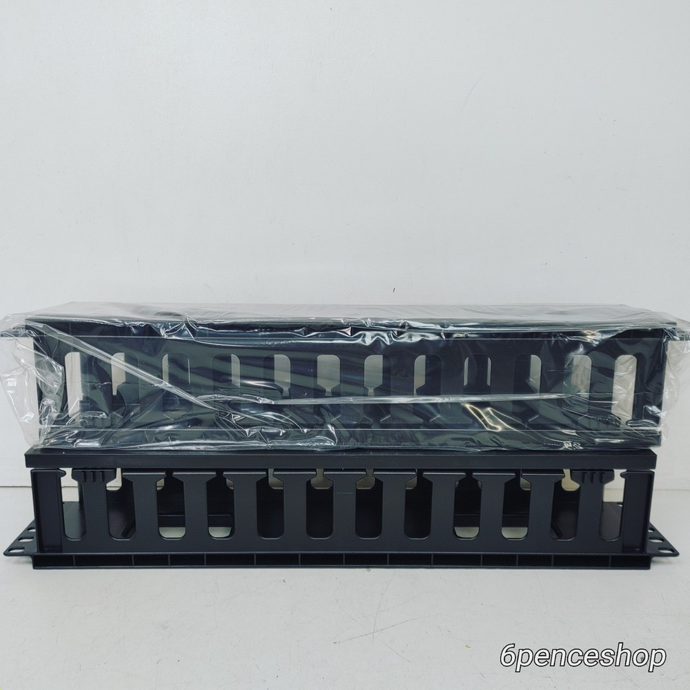 2U Horizontal Rack Mount Cable Management Unit with  Plastic 19"