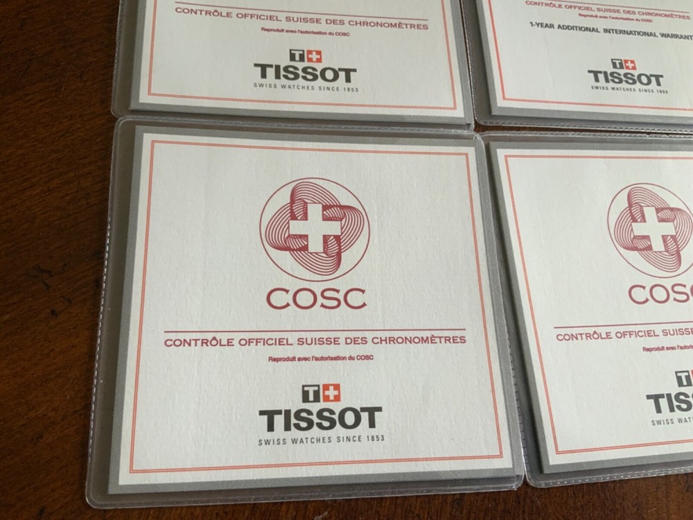Tissot Watch COSC Certificate, papers, documents. ONLY ONE.