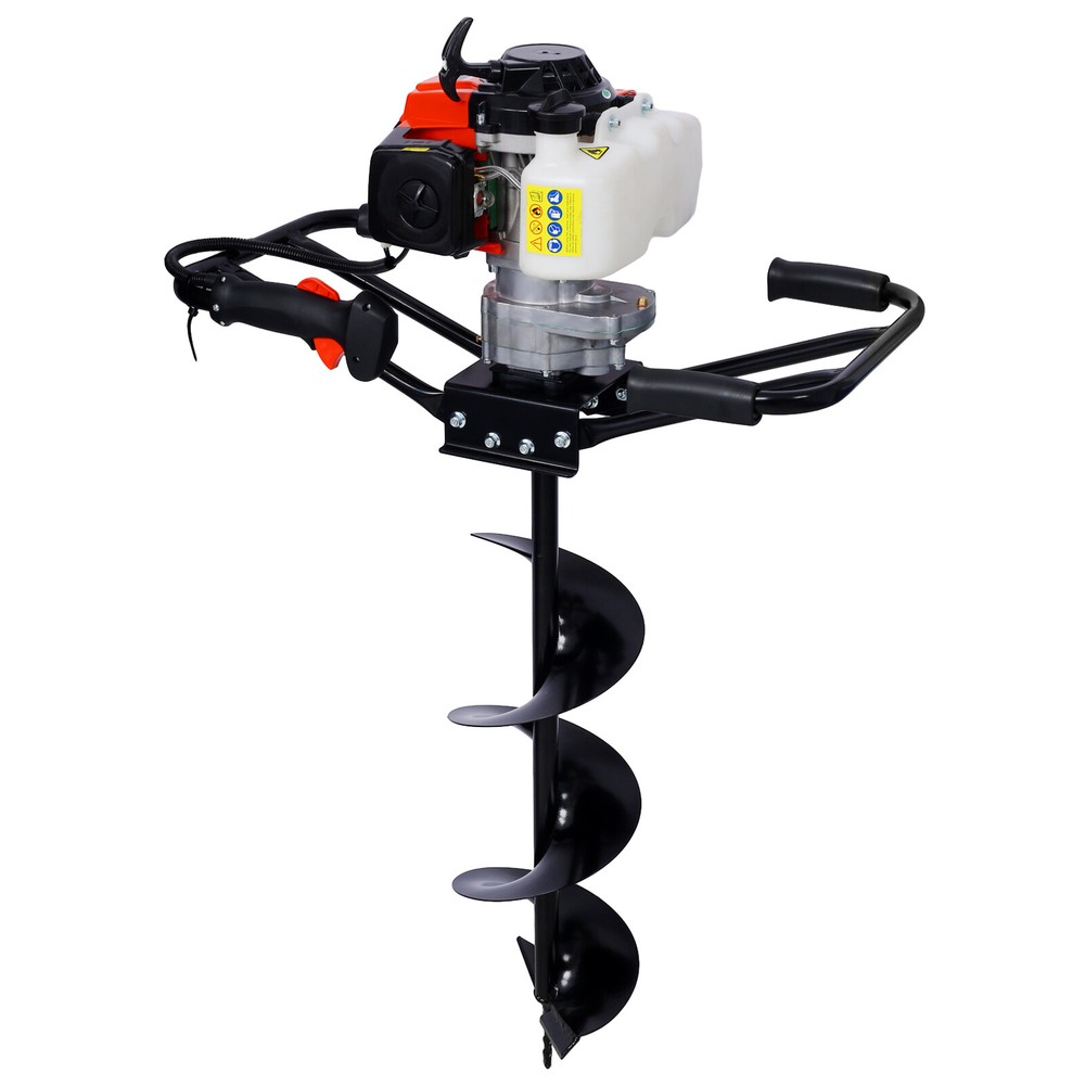 2.7HP Post Hole Digger 63cc Two Person Handle Gas-Powered 2-Stroke Digging Drill