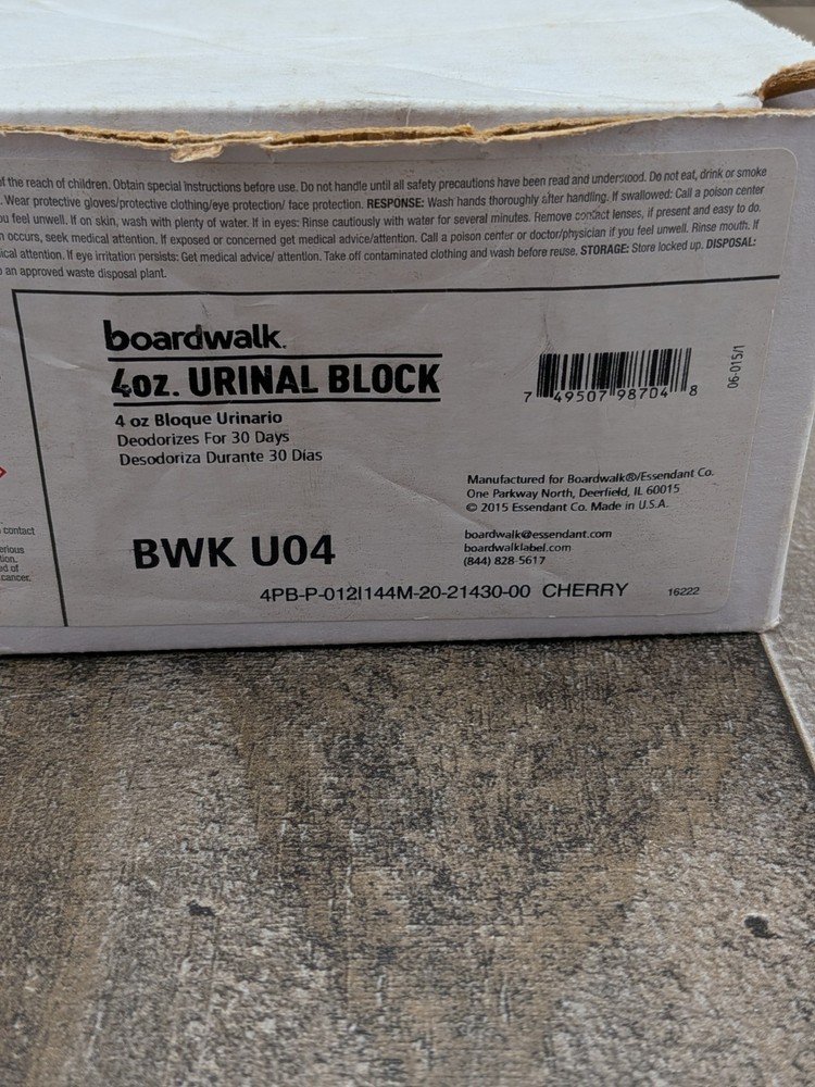 12 Pack Deodorizing Urinal Blocks Pink Cherry Scent 4oz