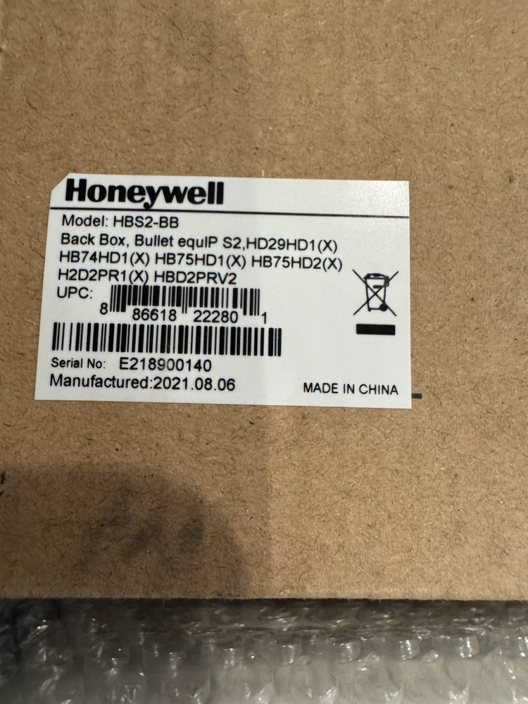 Honeywell HBS2-BB Back Box Bullet Mount
