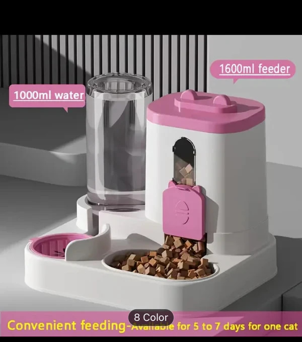 Automatic Cat Food Feeder - Dual Function for Fixed Quantities, Ensures Your Fur