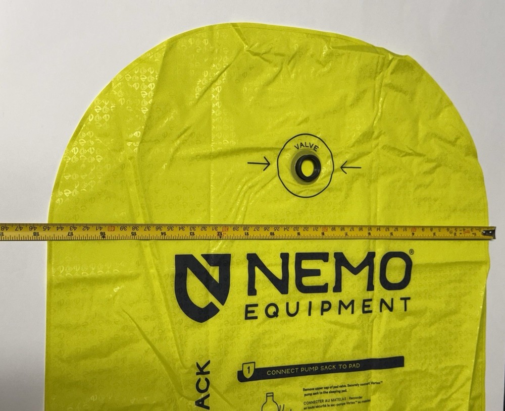 NEW NEMO Vortex Pump Sack Sleeping Pad Inflation Bag