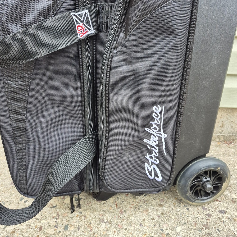 KRX Strikeforce 2 Bowling Ball Black Rolling Bag Case