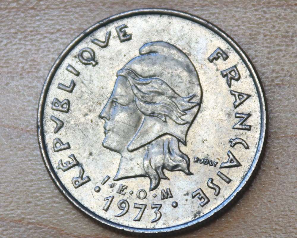 1973 French Polynesia 10 Francs