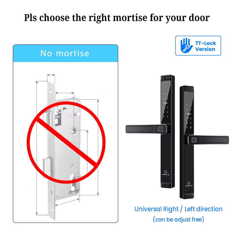Waterproof Double-sided Gate Lock Fingerprint Lock APP RFID Code Keyless Smart L