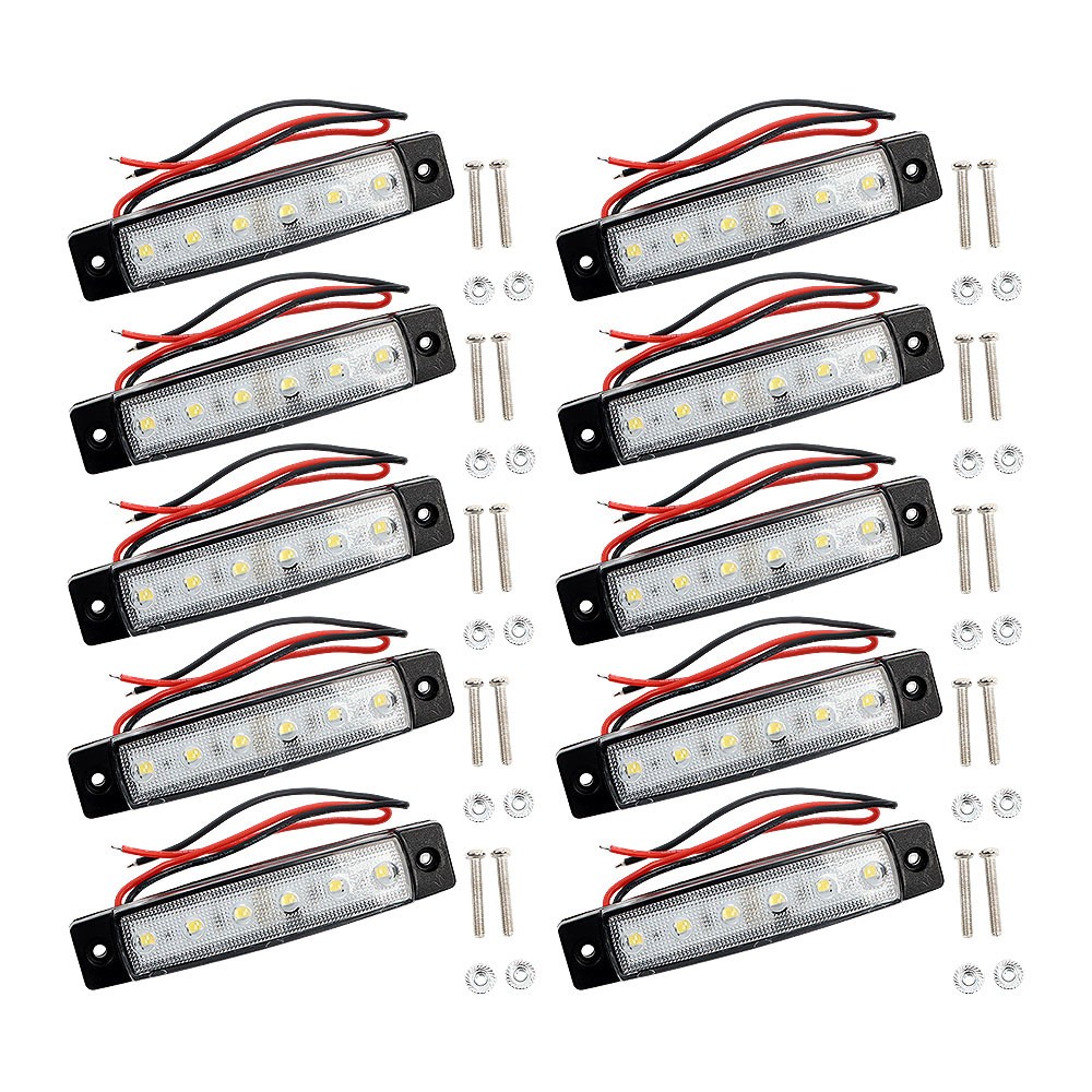 10Pack Marine Boat LED Deck Courtesy Lights Waterproof White Stern Transom Light