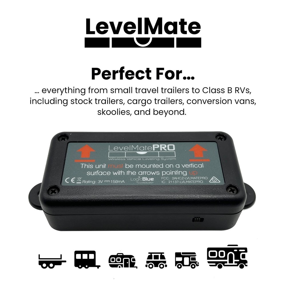LogicBlue Technology LevelMatePRO Wireless RV Leveling LevelMatePRO, Black