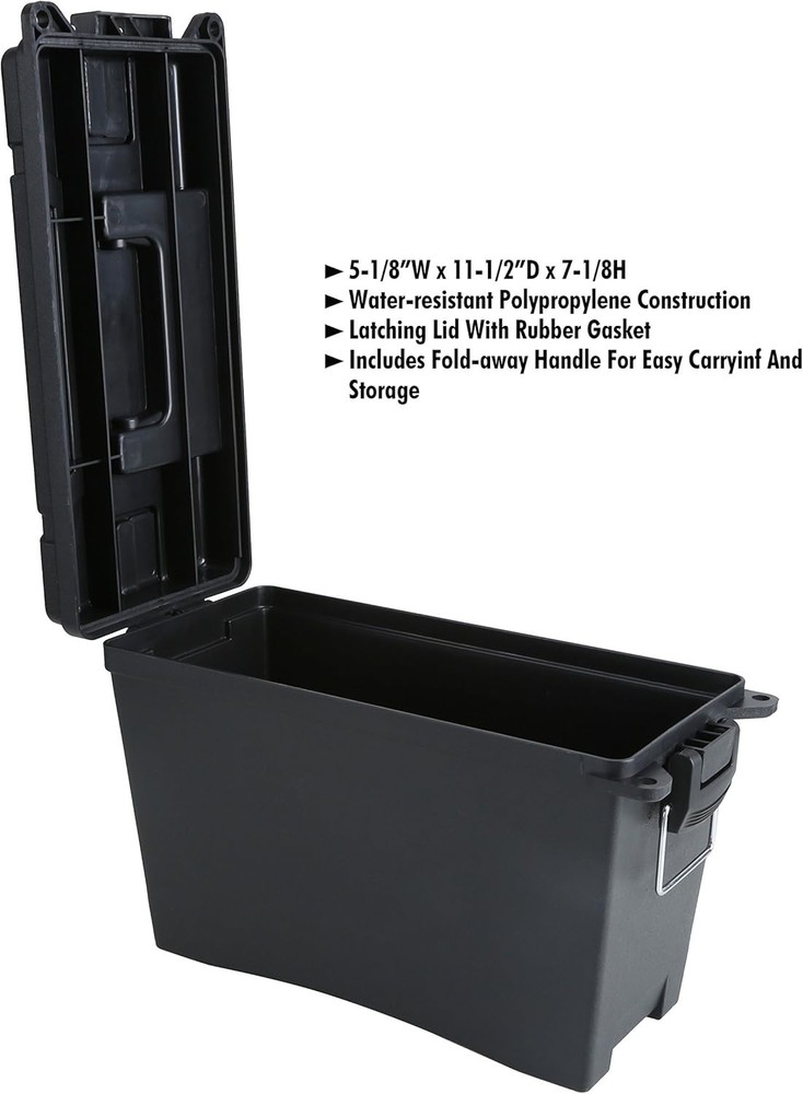 Compact Outdoor Storage Box - Lockable & Dust-Proof with Folding Handle 12.2"