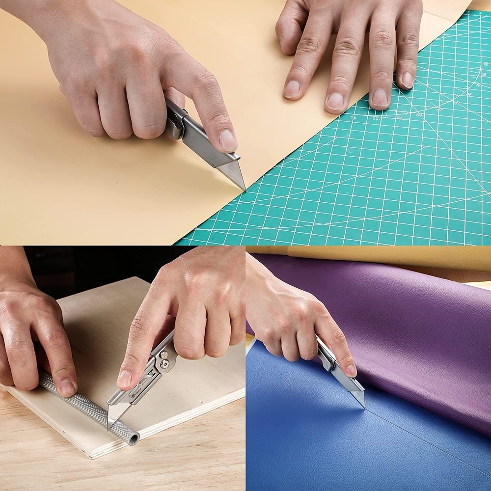 WORKPRO EDC Folding Utility Knife Box Cutter Mini Quick Change Blade Razor Knife