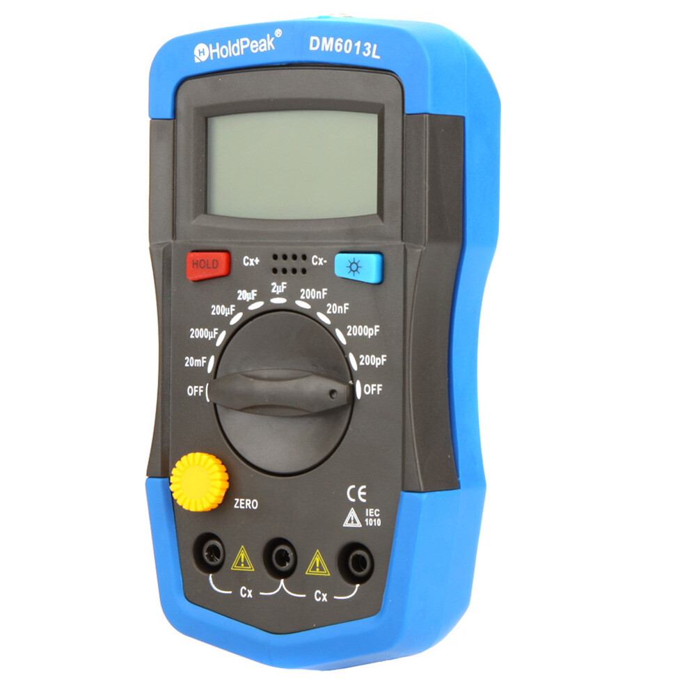 1x DM6013L Handheld Digital Capacitance Meter Capacitor w/ LCD Backlight K8B6