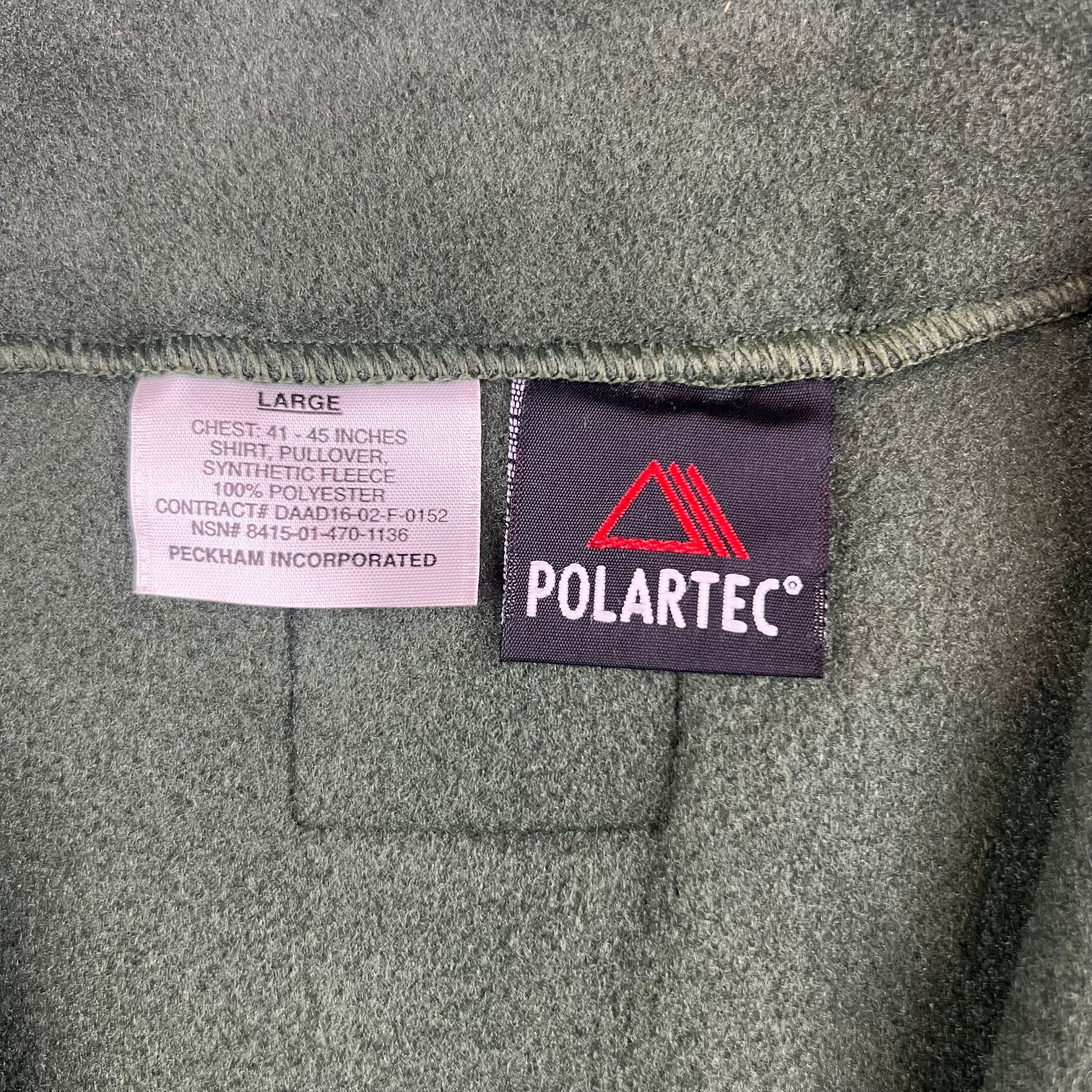 NEW USMC Olive Drab Green pullover Polartec 100 fleece jacket size Large