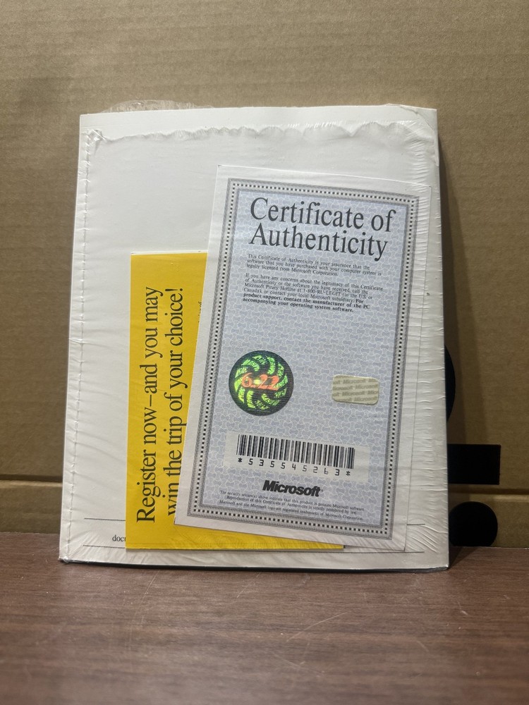 New Microsoft MS-DOS Operating System plus enhanced tools with Cert of auth