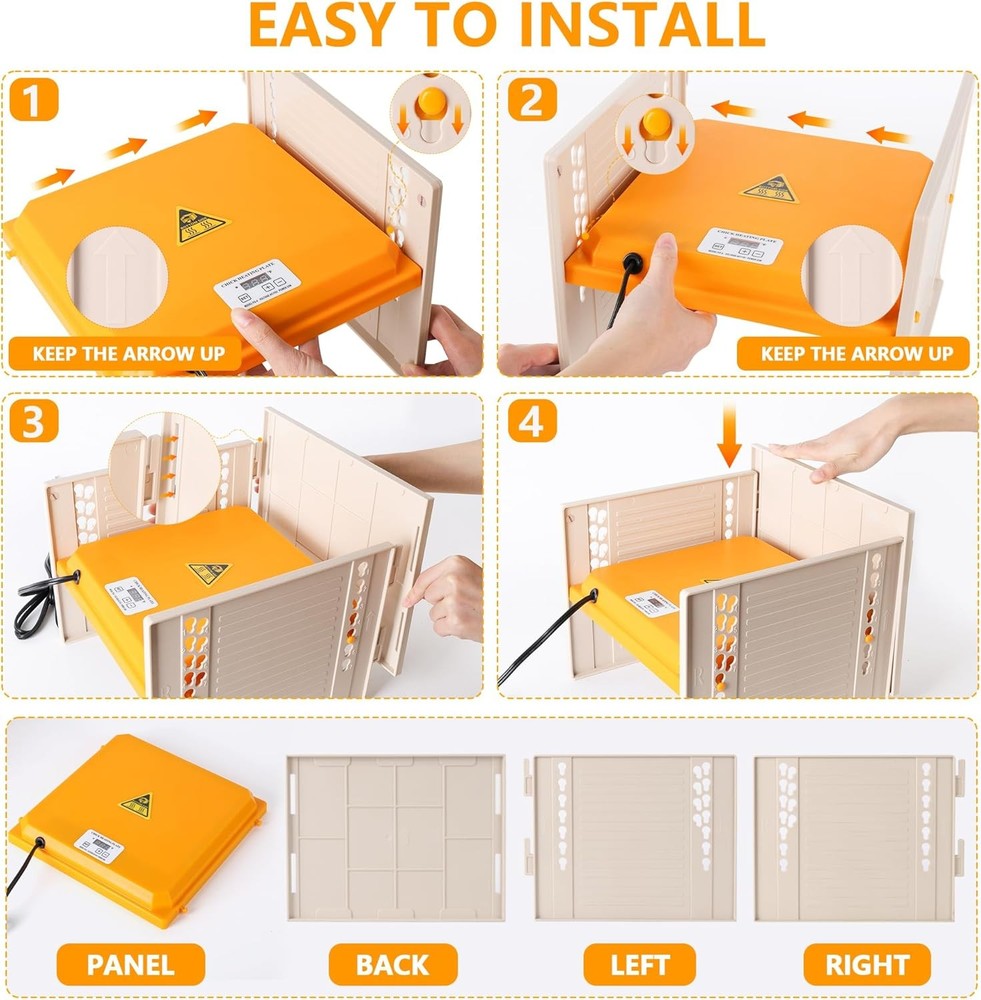 Chick Heating Plate Brooder Heat Plate with Adjustable Height Temperature Angle