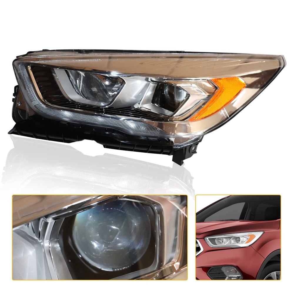 Escape 2017-2019 Front Halogen Headlight Assembly with LED DRL Left Driver Side