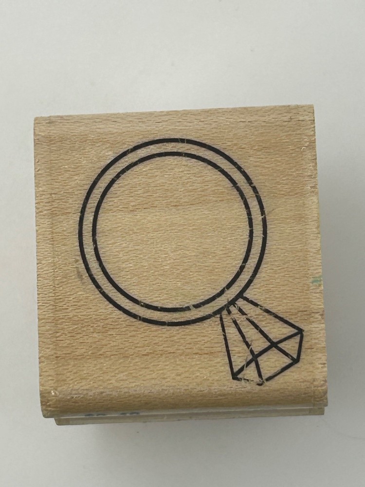 Stampabilities Rubber Stamp Diamond Engagement Ring Crafting