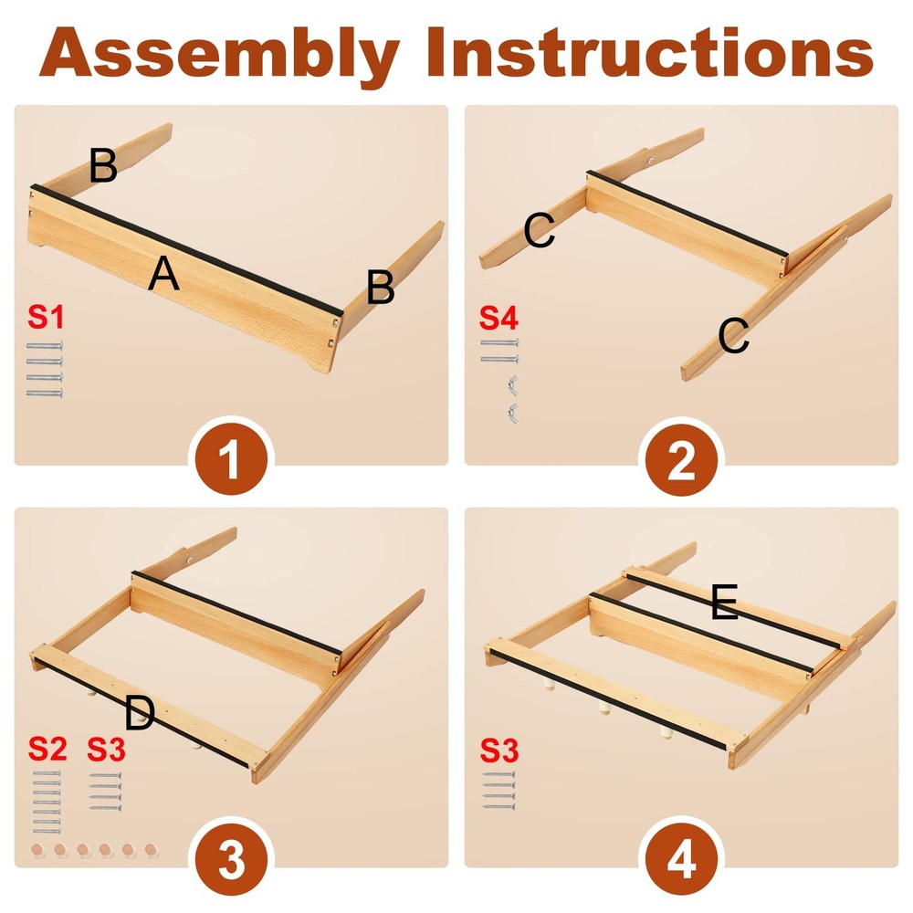 Guitar Stand - Folding Design, Solid Beech Wood, Multiple Guitar Rack with Re...