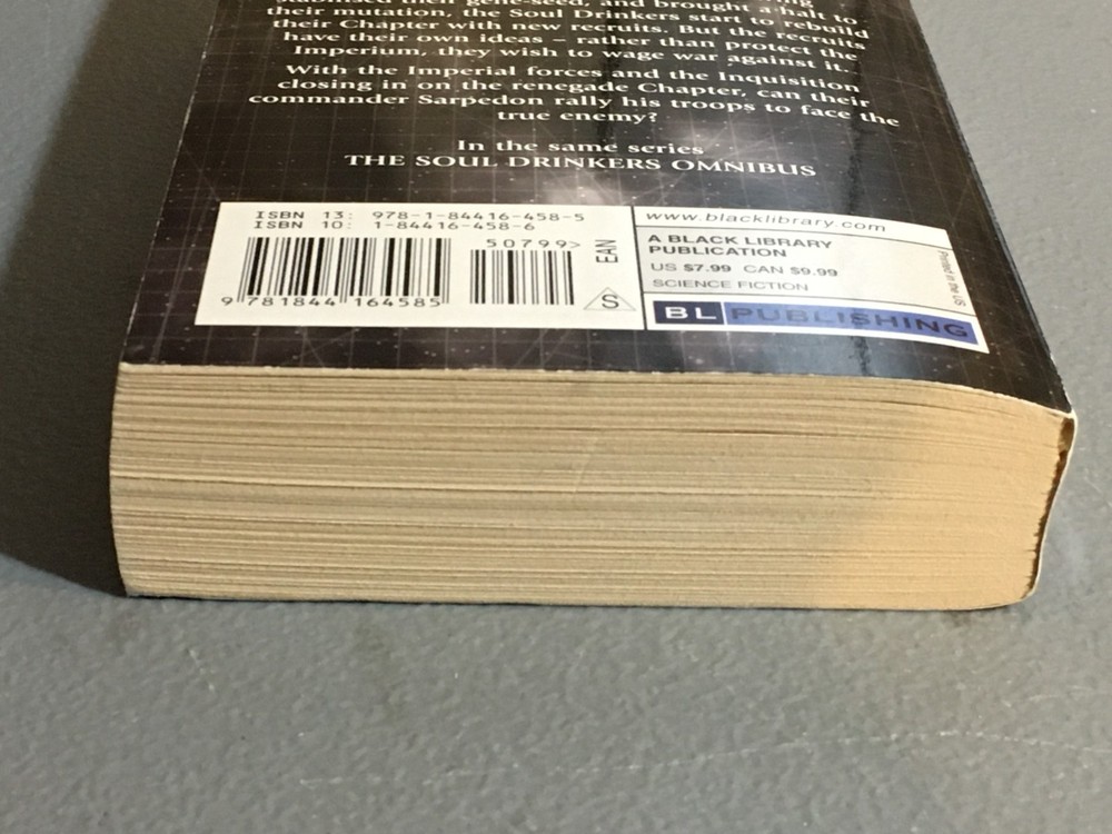 BOOK WARHAMMER CHAPTER WAR BEN COUNTER PAPERBACK USED